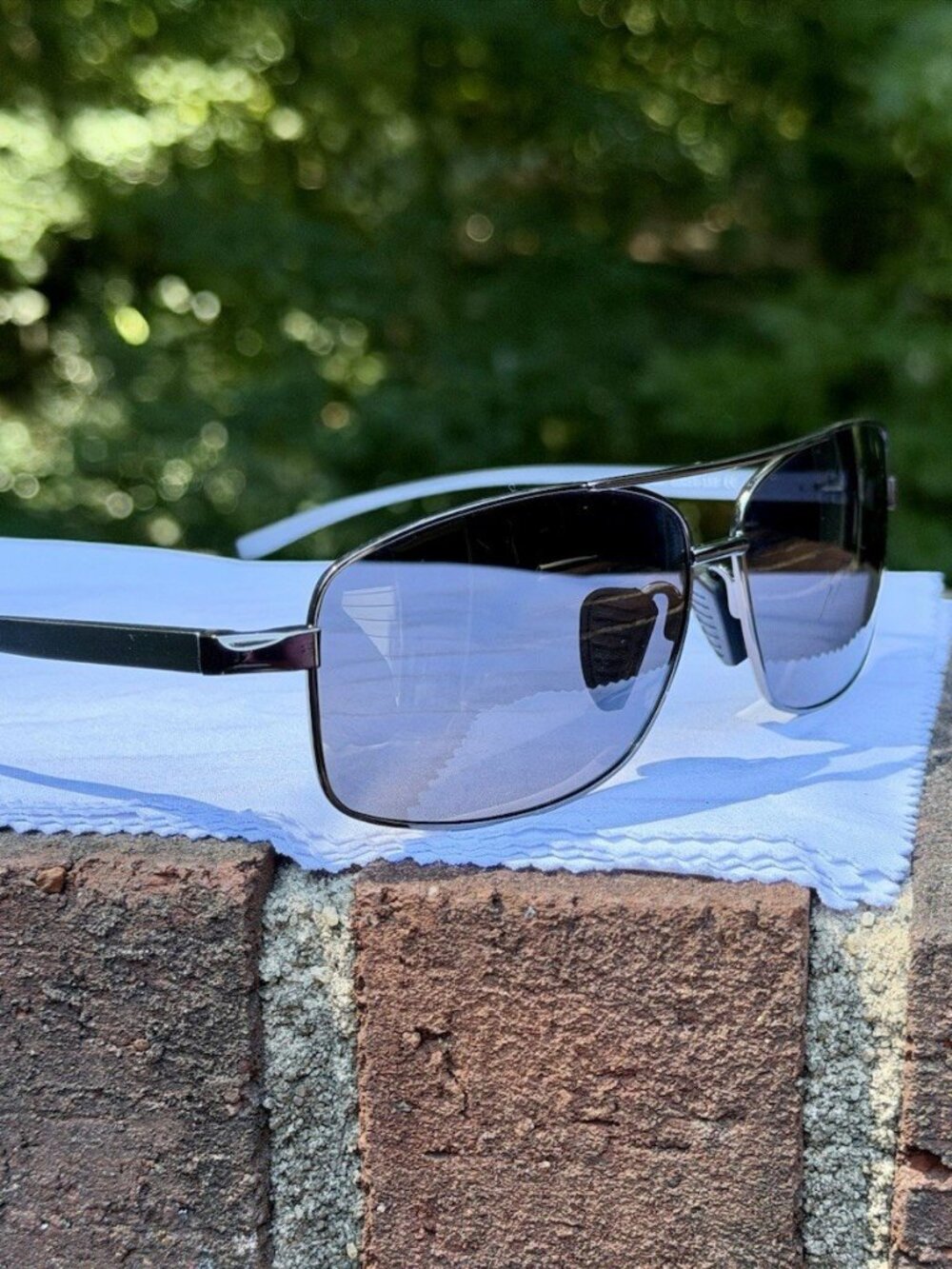 SUNGAIT 2458 Men's Rectangular Aviator Sunglasses Polarized Grey Lens Gunmetal